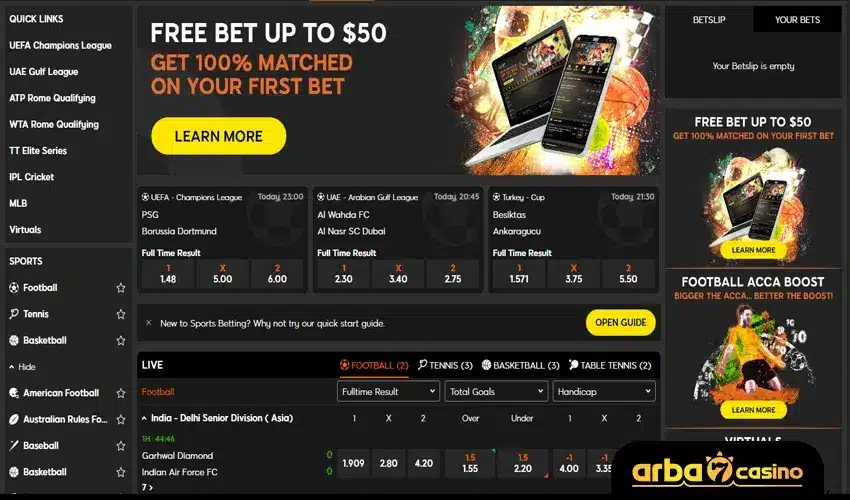 المراهنات الرياضية في كازينو 888