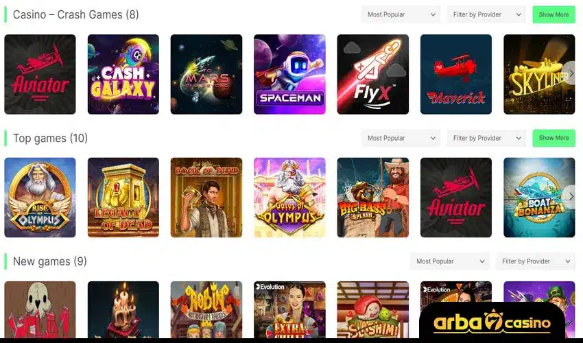 ألعاب 10bet كازينو