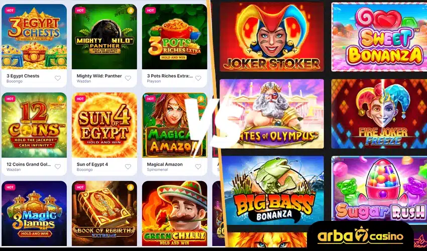 الألعاب في كازينو Betfinal وكازينو Goodman