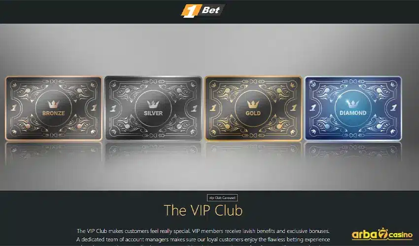 برنامج كبار الشخصيات في كازينو 1bet  الامتيازات الحصرية لمن يستحقها!